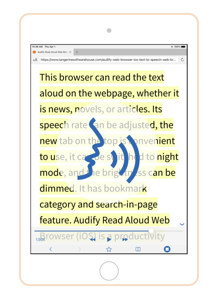 Audify Read Aloud Web Browser Iphone Android Ebook And Web Text To Speech Tangerine Software House